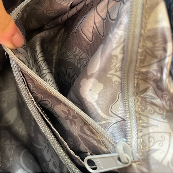 Brighton Pretty Tough Andie Blue/Silver Metallic Leather with Studs Handbag - Picture 8 of 12